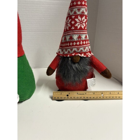 Christmas Plush Gnomes Lot Of 3 Adjustable 14” - Picture 7 of 7